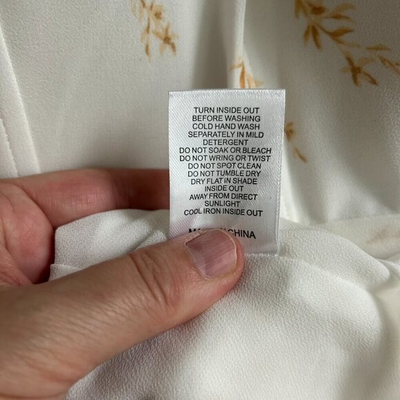 SABO STITCH Short Puff Sleeve Long Ivory Summer Maxi Dress Size US S - Picture 10 of 11